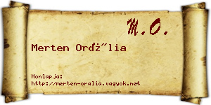 Merten Orália névjegykártya
